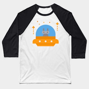 Copy of bunny in ufo icon sticker Baseball T-Shirt